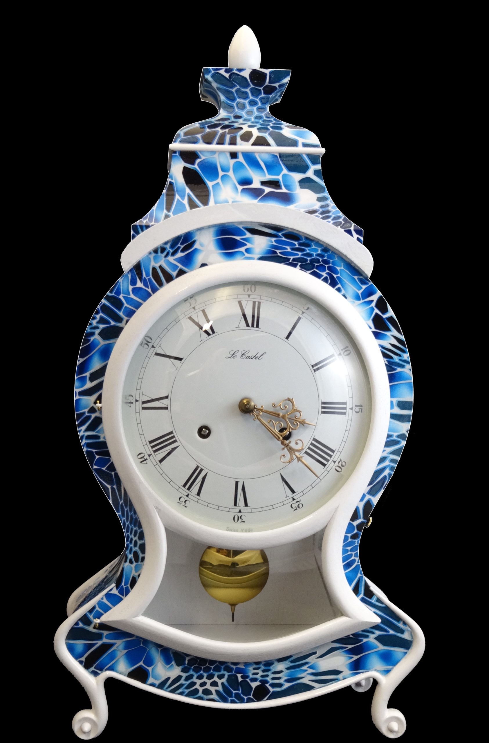 Pendule bleu le castel
